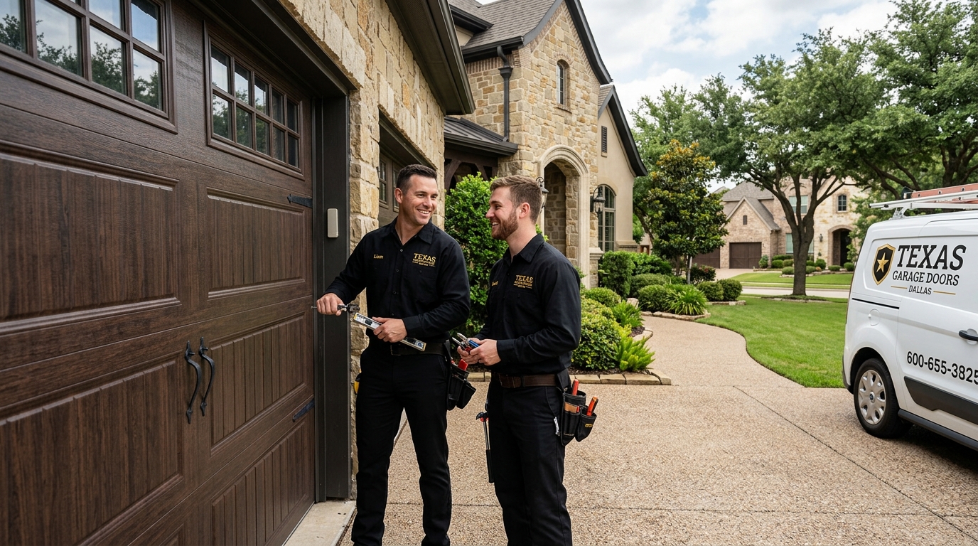Dallas Metro Garage Door technicians on the job